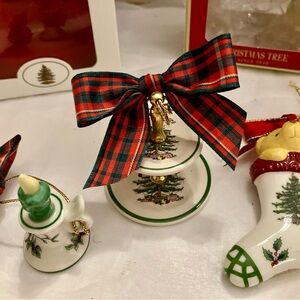 Three Spode Christmas Tree Ornaments